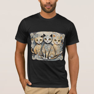 Camisa Tri-Blend acalmando gatos