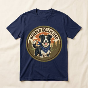 Camisa Tri-blend Border Collie Dad Presente para
