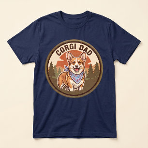 Camisa Tri-blend Corgi Dad Presente para Pai de