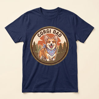 Camisa Tri-blend Corgi Dad | Presente para Pai de