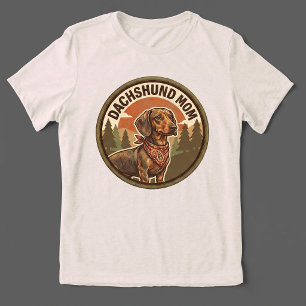 Camisa Tri-blend Dachshund Mom Presente para Mãe