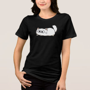 Camisa Tri-Blend de Gato com Rabo Fofo Excêntrico