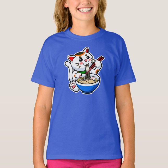 Camisa Tri-Blend do Lucky Cat Ramen (Frente)