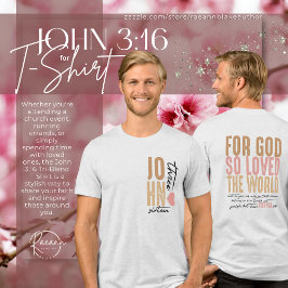 Camisa Tri-Blend do Versículo da Bíblia João 3:16