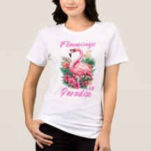 Camisa Tri-Blend Flamingo no Paraíso