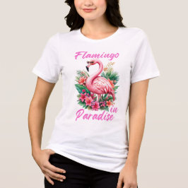 Camisa Tri-Blend Flamingo no Paraíso