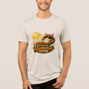 Camisa Tri-Blend Gato Relaxado Testador de Raio de