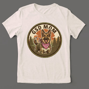 Camisa Tri-blend GSD Mãe Cachorro Pastor Alemão Pr