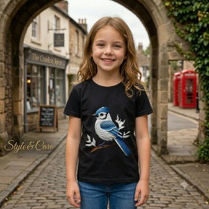 Camisa Tri Blend para Meninas com Desenho de Pássa