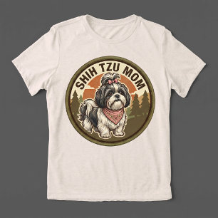 Camisa Tri-blend Shih Tzu Mom Presente para Mãe