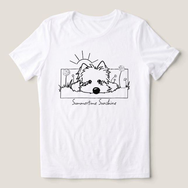 Camisa Tríplice de Camisa Solar Westie (Design frontal)