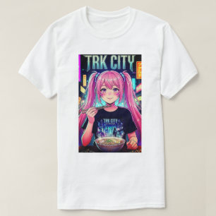 CAMISA TRK CITY ANIME MENINA ESTILO RETRÔ