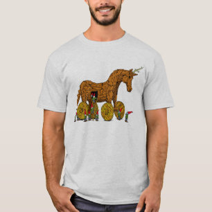 Camisa Trojan do unicórnio T