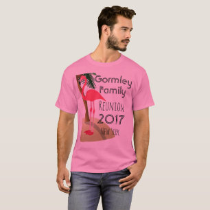Camisa tropical da reunião de família da palmeir