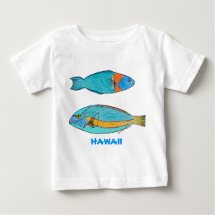 Camisa tropical dos peixes de Havaí