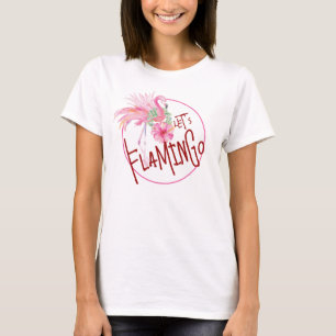 Camisa Tropical T de Flamingo Rosa