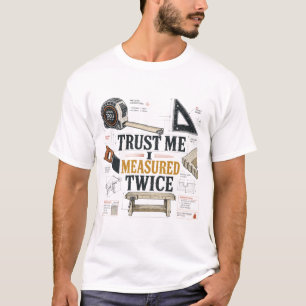 Camisa Trust Me I Measured Twice Blueprint Tee