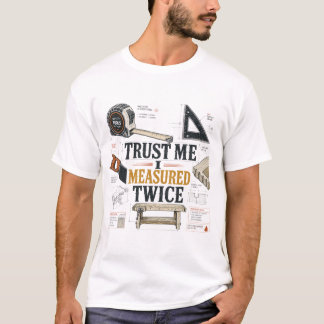 Camisa Trust Me I Measured Twice Blueprint Tee