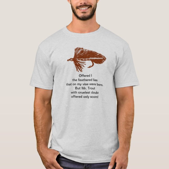 Camisa "Truta Cruel" com agitador marrom Matuka; (Frente)