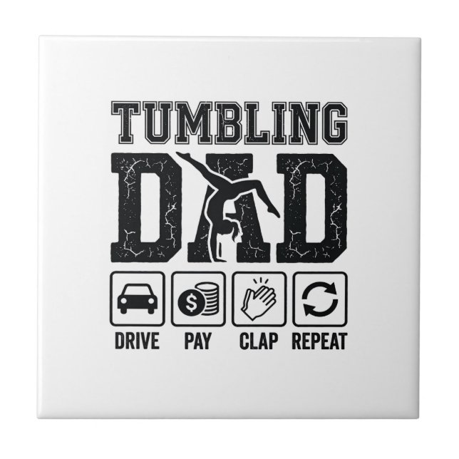Camisa Tumbling Dad Drive Pay Clap Repeat Design_1 (Frente)