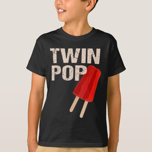 Camisa Twin Pop Presente Para Avô Gêmeos Pai Dia d (Frente)