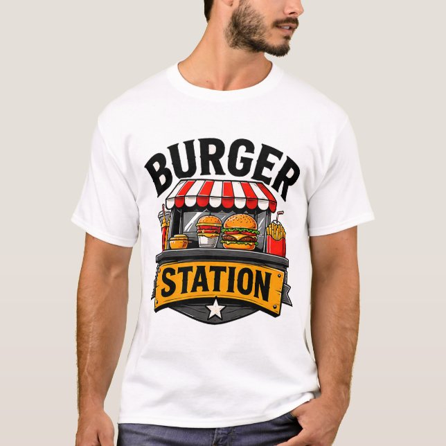🍔 Camisa Uniforme da Equipe Criativa do Restauran (Frente)