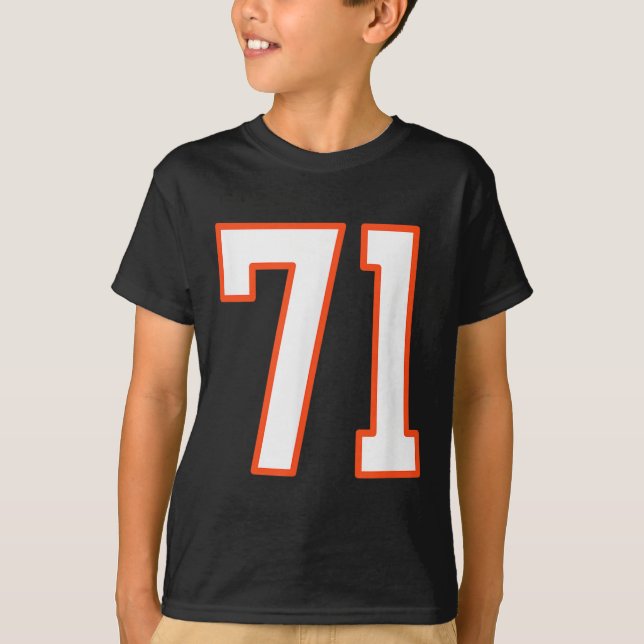 Camisa Uniforme Pla Número 71 Srts Laranja e Branc (Frente)