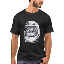Camisa Unisex Astro Cat | Teto de Gato da Idade Es