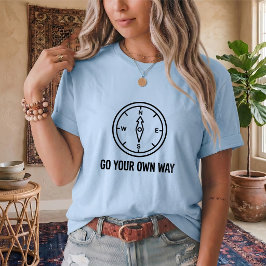 Camisa Unisex Citação Direção Bússola Vintage