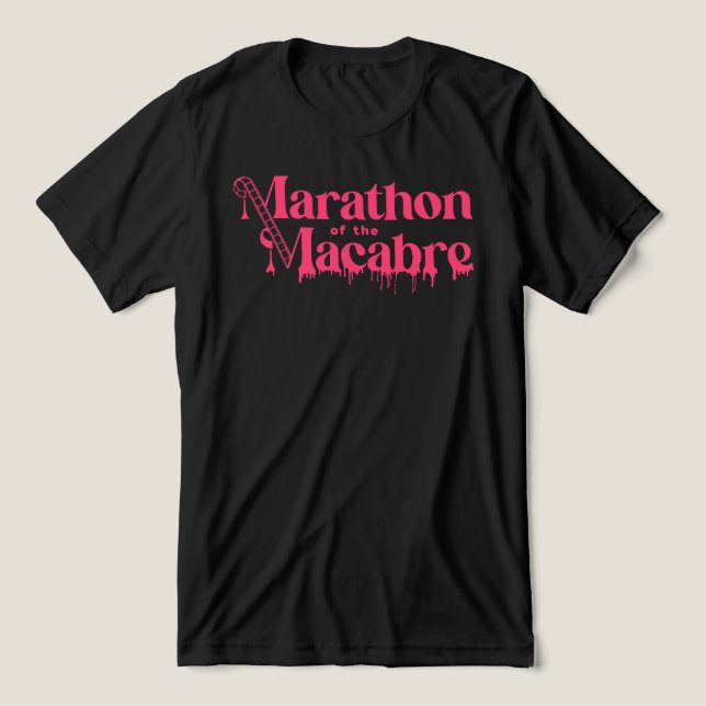 Camisa Unisex do logotipo MOTM24 - Rosa em preto (Design frontal)