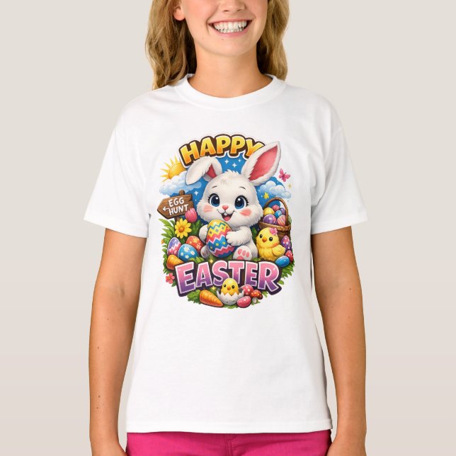 Camisa Unisex Feliz Páscoa (Frente)