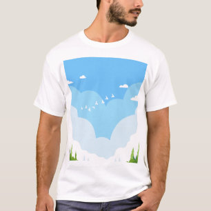 Camisa Unisex Minimalista Vista da Natureza Pacífi