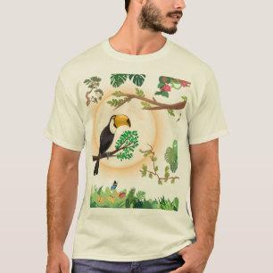 Camisa Universitária Estética de Pássaro Tucano Tr
