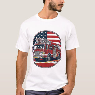 Camisa Vector Círculo Bandeira Americana Caminhão