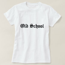 Camisa velha da escola, camiseta velha de inglês