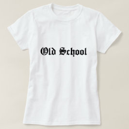 Camisa velha da escola, camiseta velha de inglês