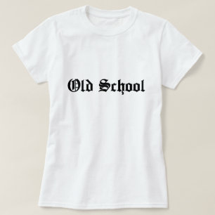 Camisa velha da escola, camiseta velha de inglês