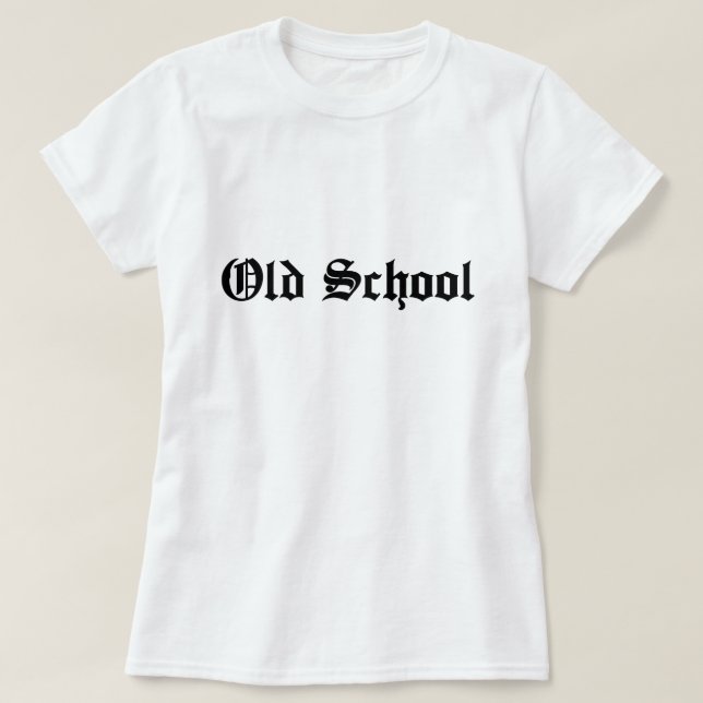Camisa velha da escola, camiseta velha de inglês (Frente do Design)