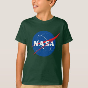 Camisa Verde Aurora de Crianças da NASA Icônica (X