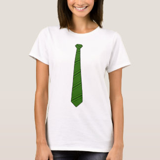 Camisa verde da gravata