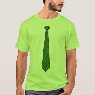 Camisa verde da gravata