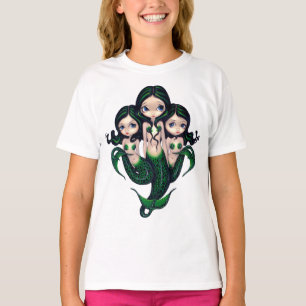 Camisa verde das objectivas triplas da sereia