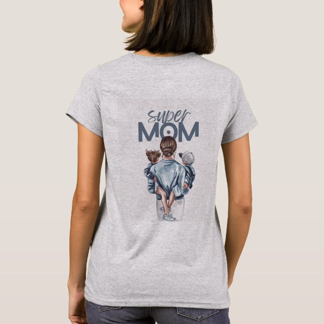 camisa verde de acordo com o dia das mães (Verso)