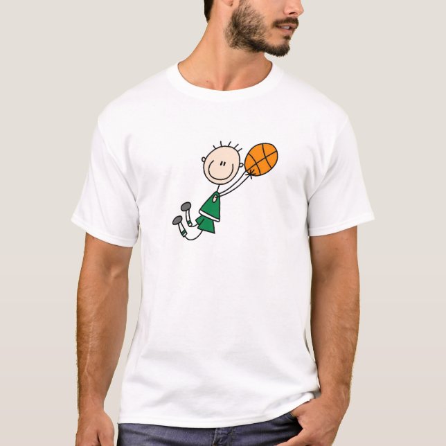Camisa verde do basquetebol dos meninos (Frente)
