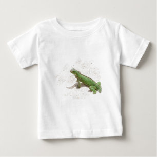 Camisa verde do bebê do lagarto da iguana