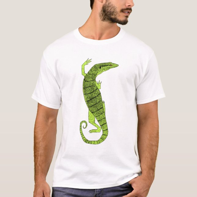 Camisa verde do monitor da árvore (Frente)