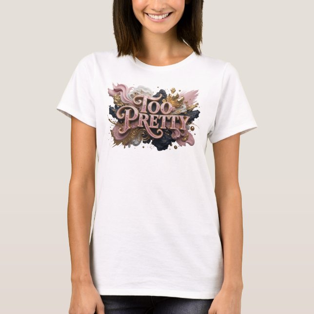 Camisa Vermelha Artística TOO PRETTY Design (Frente)