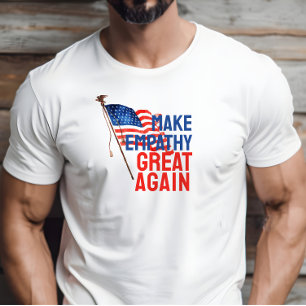 Camisa vermelha azul-T-Shirt do protesto anti-Trum