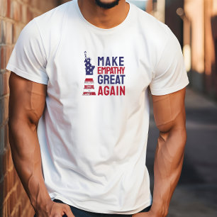 Camisa vermelha azul-T-Shirt do protesto anti-Trum