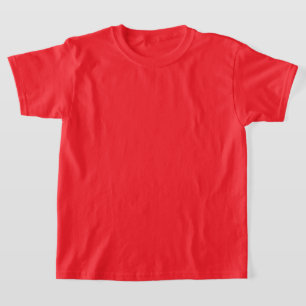Camisa Vermelha Básica para Meninos e Meninas